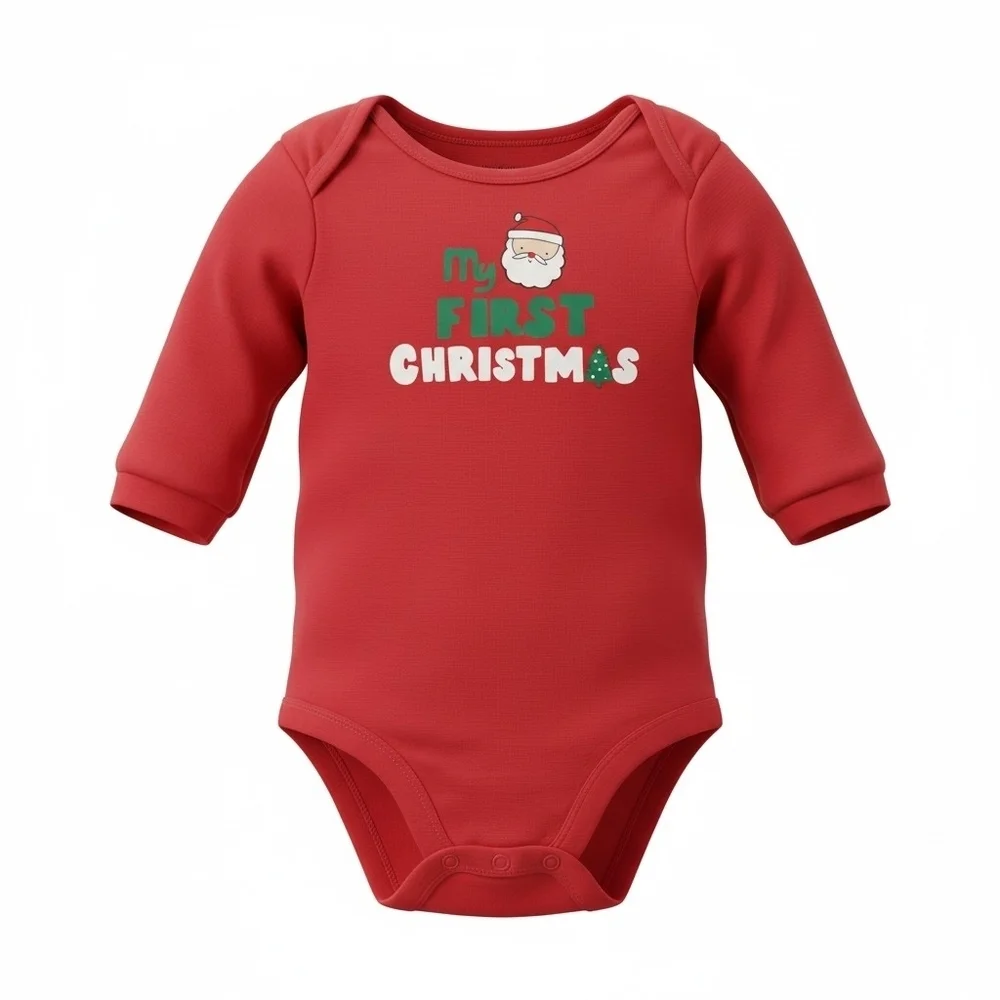 Carters Red My First Christmas Kids One Piece 24 Months NWT 100 Cotton